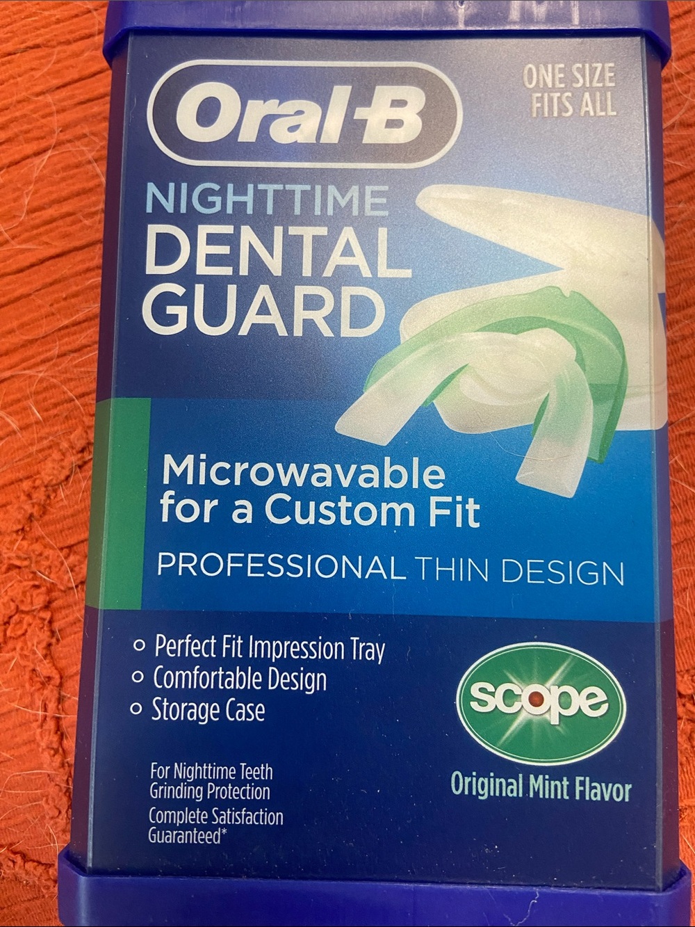 Oral-B Nighttime Dental Guard kit.
